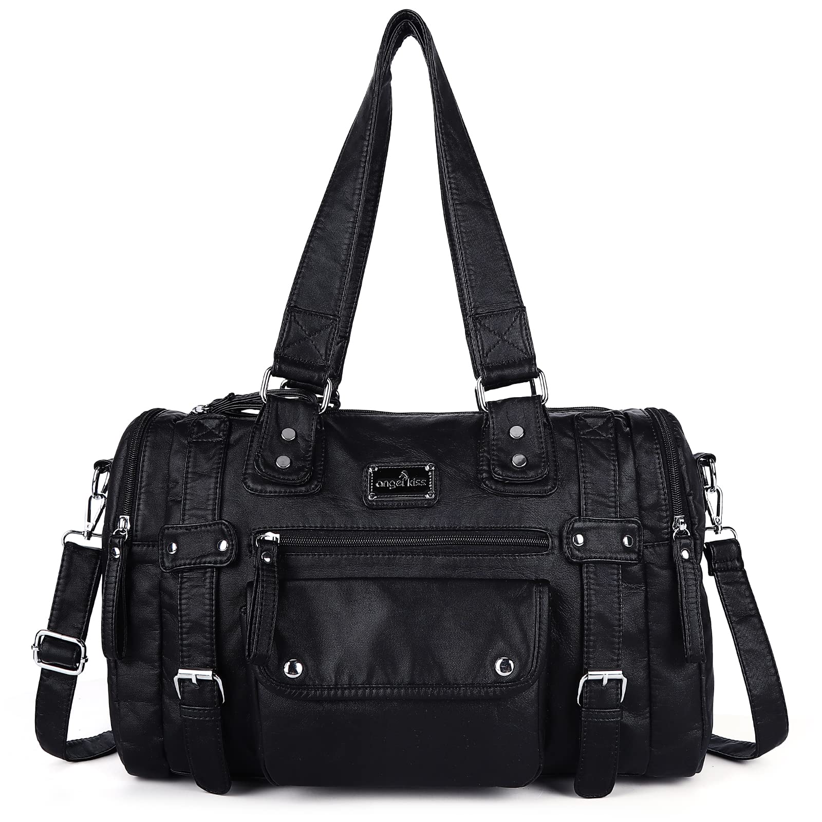 Angelkiss Women's Soft Leather Handbags - Hobo, Satchel, Shoulder & Crossbody Purse for Work, Travel & Everyday Use | Stylish Ladies Tote Bag