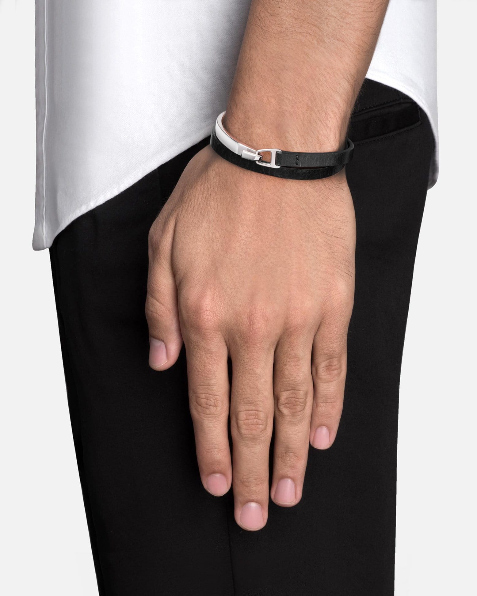 Moore Half Cuff Leather Bracelet with Sterling Silver Accents - Elegant Jewelry for Women, Perfect for Casual Wear, Date Nights & Special Occasions