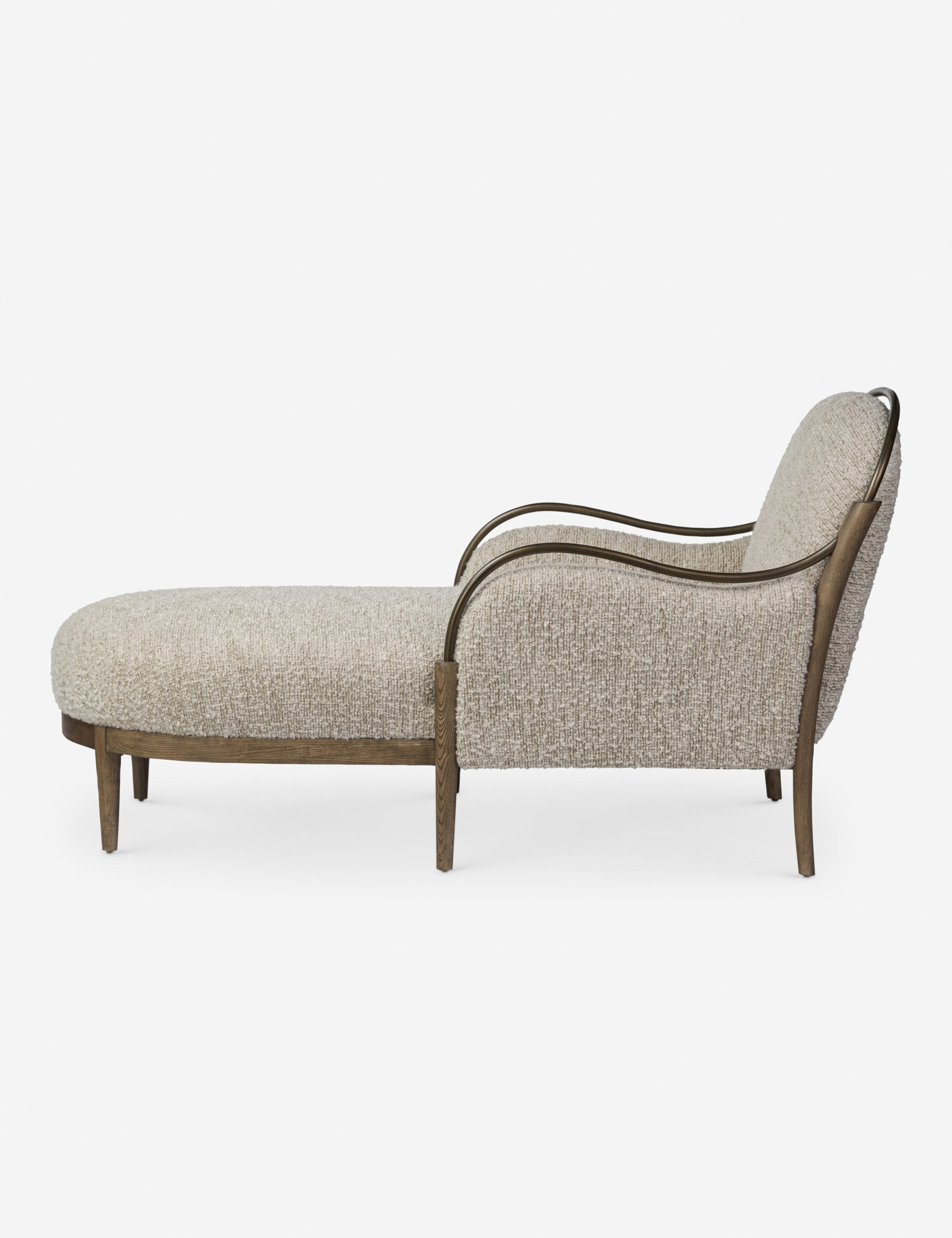Amber Lewis x Four Hands Demi Chaise Lounge Chair - Modern Upholstered Sofa for Living Room, Bedroom & Office - Comfortable Seating for Relaxing, Reading & Lounging
