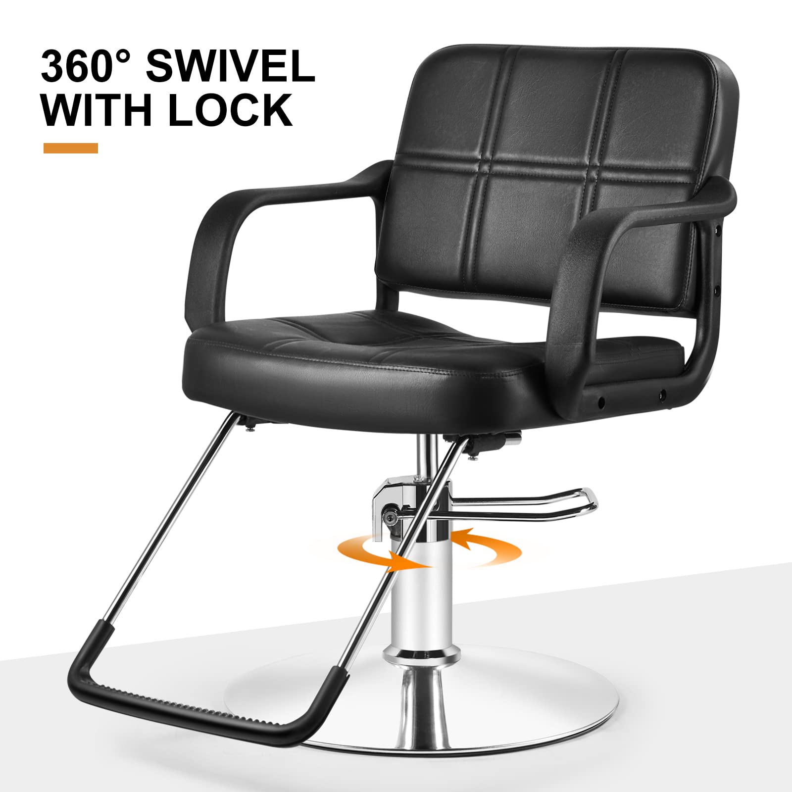 Professional Hydraulic Barber Chair for Hair Stylists & Tattoo Artists - Adjustable Salon Chair with Shampoo Bowl - Perfect for Barber Shops, Hair Salons & Tattoo Studios