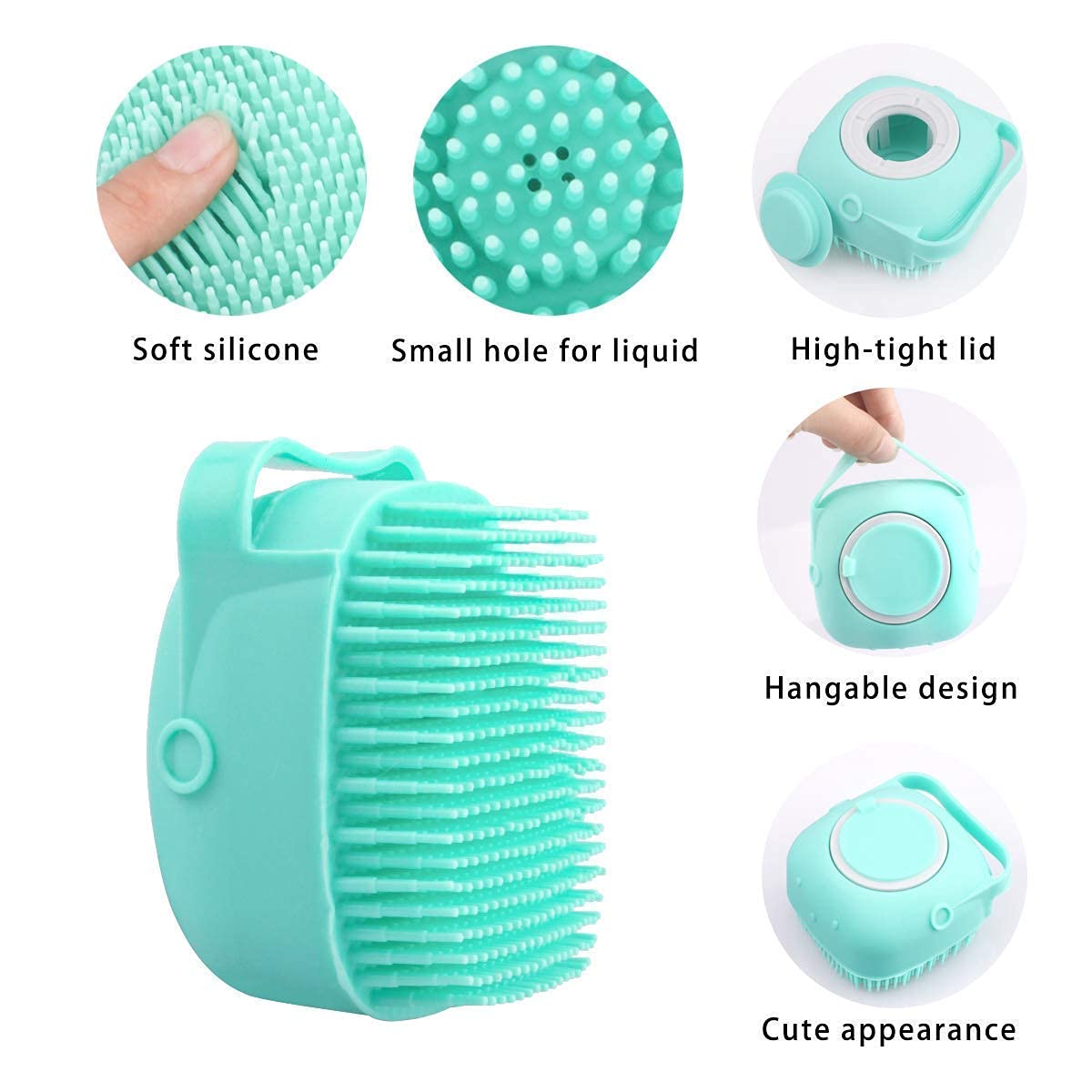 Premium Silicone Bath & Body Back Scrubber Brush with Soap Dispenser - Double-Sided Exfoliating Shower Brush for Deep Cleansing & Skin Renewal - Perfect for Spa Days, Exfoliation & Relaxing Bath Time Self-Care