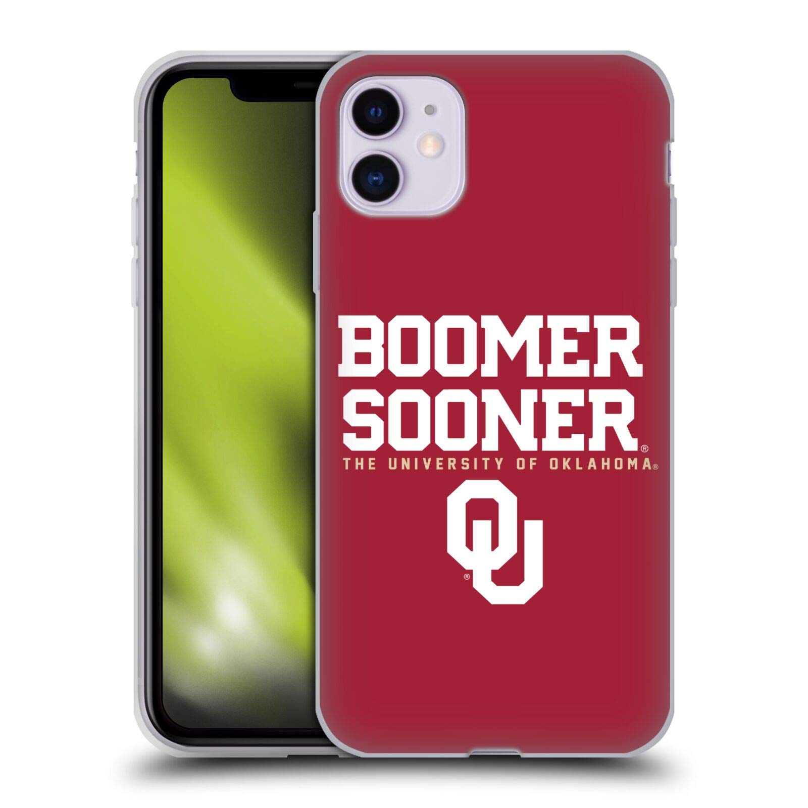 Officially Licensed University of Oklahoma OU Boomer Sooner Soft Gel Phone Case for Apple iPhone 11 - Durable Protective Cover for School Spirit & Game Day