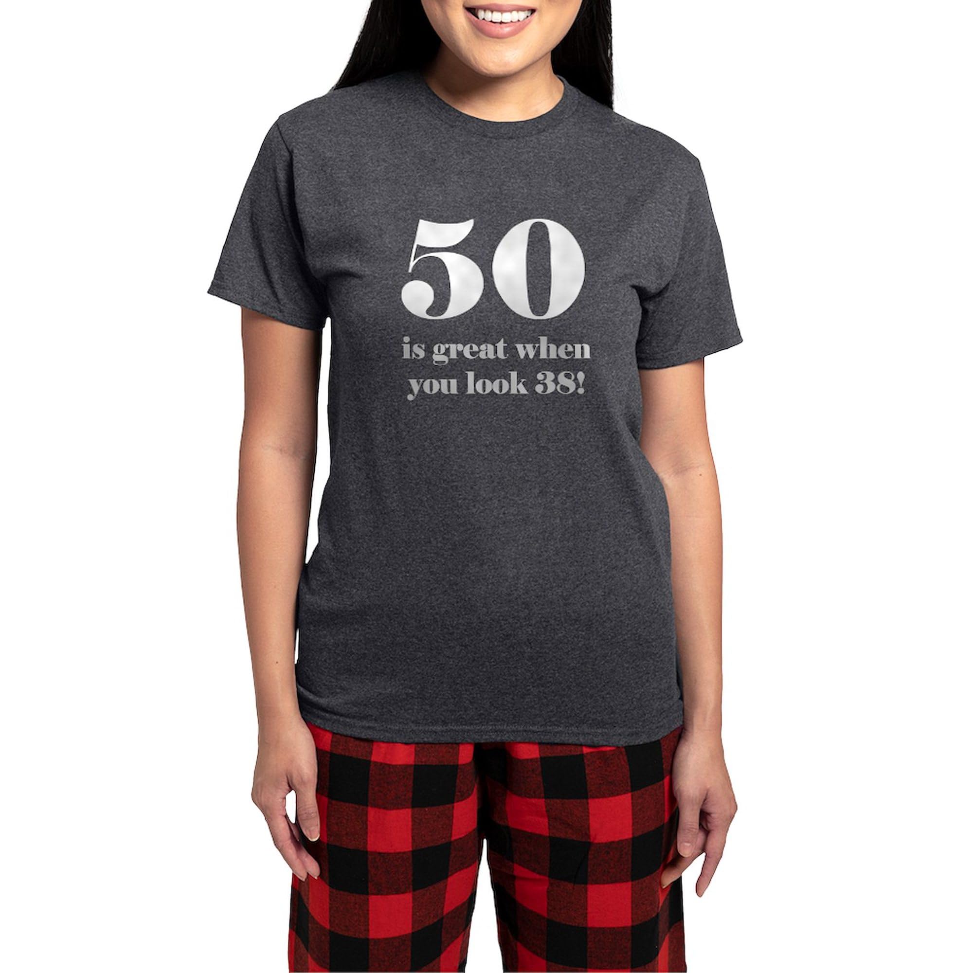 50th Birthday Pajamas for Women - Funny Novelty Sleepwear Set in Charcoal | Perfect for Birthday Gifts, Sleepovers & Relaxing at Home