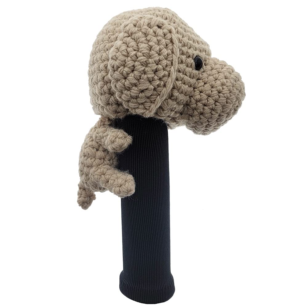 Hand Stitched Yarn Animal Driver/Wood Head Cover - Yellow Labrador Retriever Dog Car Seat Protector for Pets, Home & Auto Accessories - Perfect for Road Trips, Travel & Car Decor