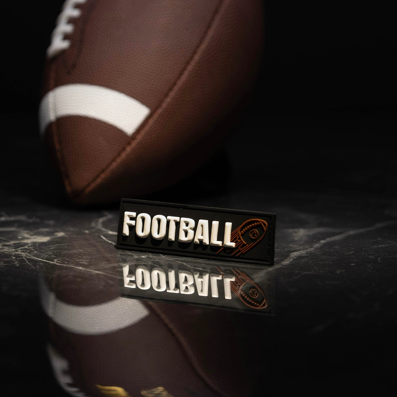 Custom Football Velcro Patch - Iron-On or Sew-On Embroidered Badge for Jerseys, Jackets & Backpacks - Perfect for Sports Teams, Fans & DIY Projects