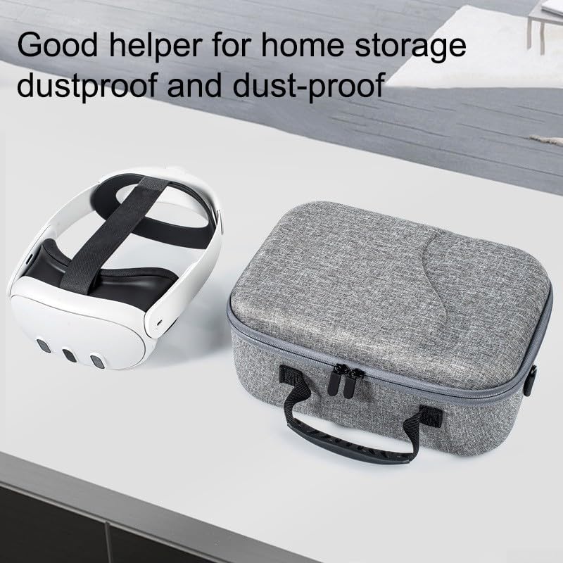 Premium VR Storage Case for Oculus Quest Headset with Battery & Elite Strap - Protective Travel Organizer for Gaming & Virtual Reality Accessories