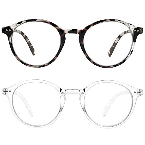 2 Pack: Clear Transparent and Grey Havana