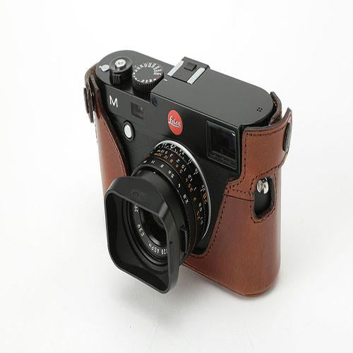 Artisan & Artist LMBM BRN Genuine Leather Half Camera Case (Brown) - Perfect for DSLR Protection & Vintage Style Photography