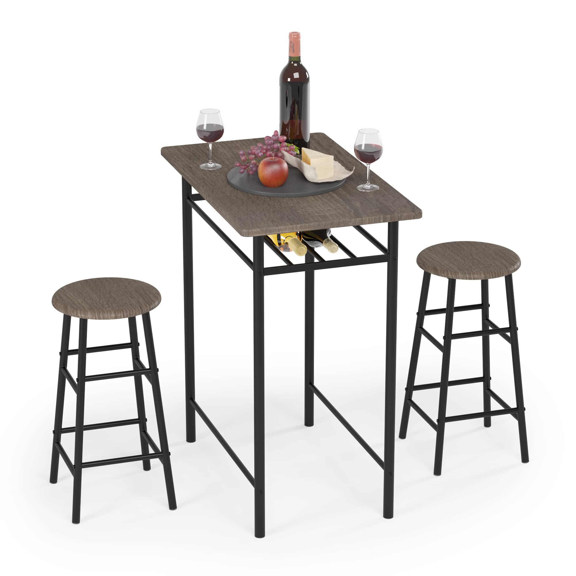 Weehom 2-Piece Bar Table Set with Stools - 36