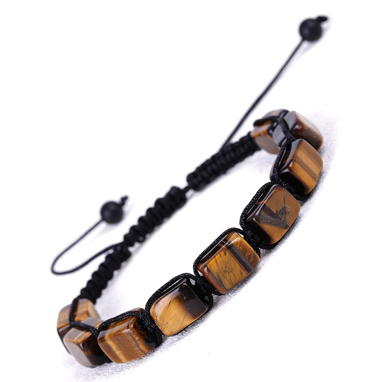 HESHPAWS Genuine 7 Chakra Adjustable Bracelet for Women & Men - Crystal Healing Stone Bracelet with Reiki Beads - Natural Braided Stone Bracelet for Meditation, Yoga & Spiritual Healing
