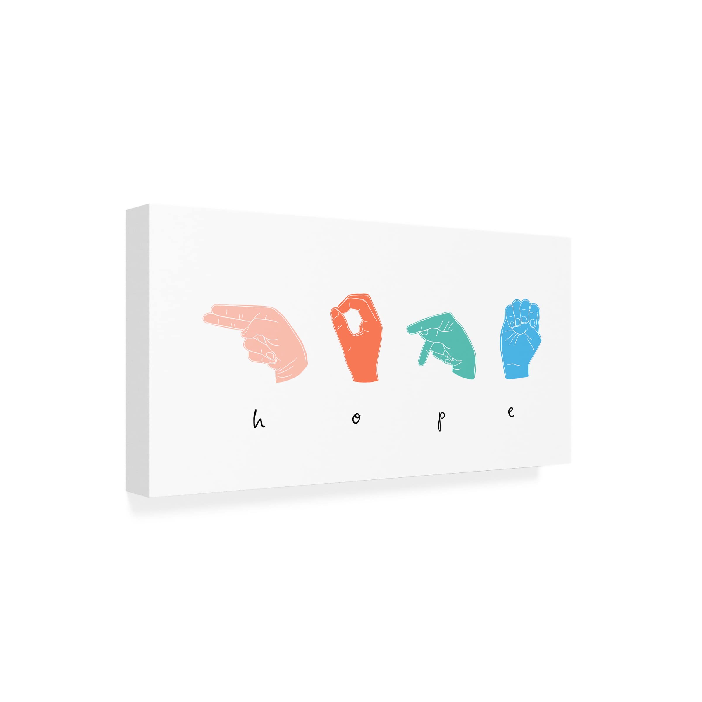 Emma Scarvey 'Love Languages I' Canvas Wall Art Print - Romantic Home Decor for Living Room, Bedroom & Office - Perfect Gift for Couples & Anniversaries