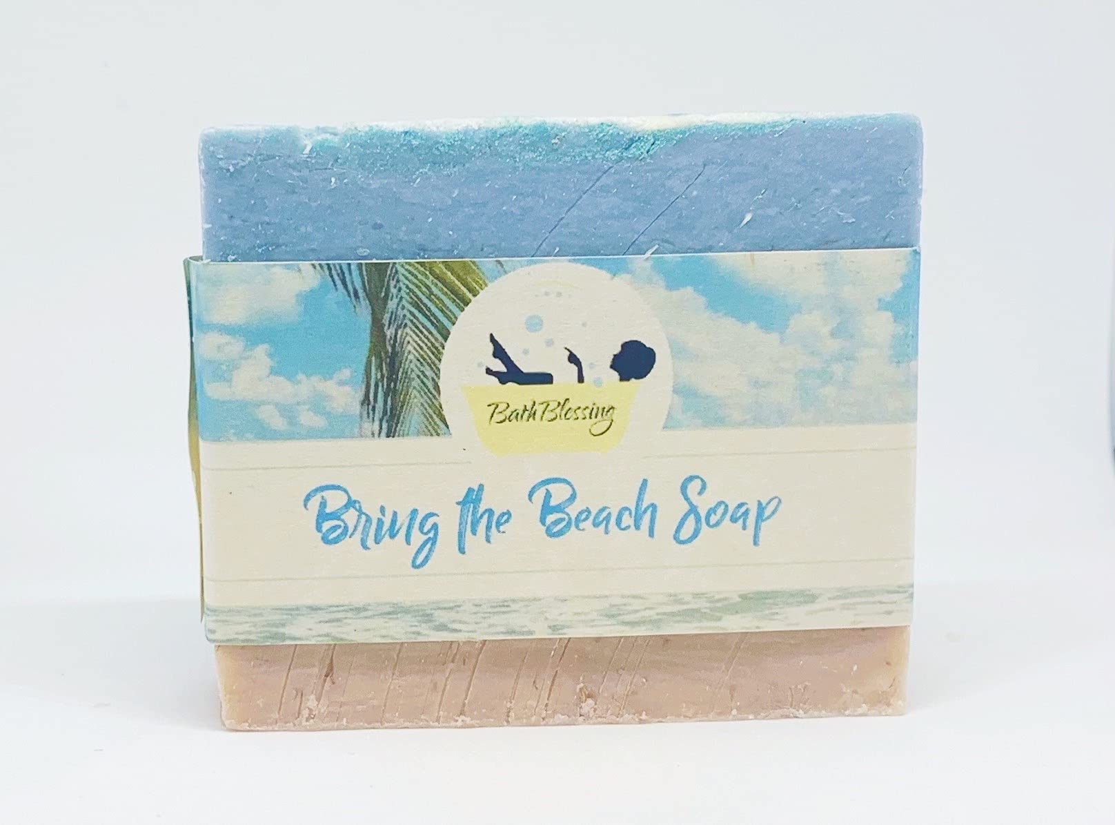 Bring the Beach Soap - Natural Handmade Soap with Coconut & Sea Salt for Spa, Vacation & Relaxation - Perfect for Beach Lovers, Travel & Home Bathroom Decor