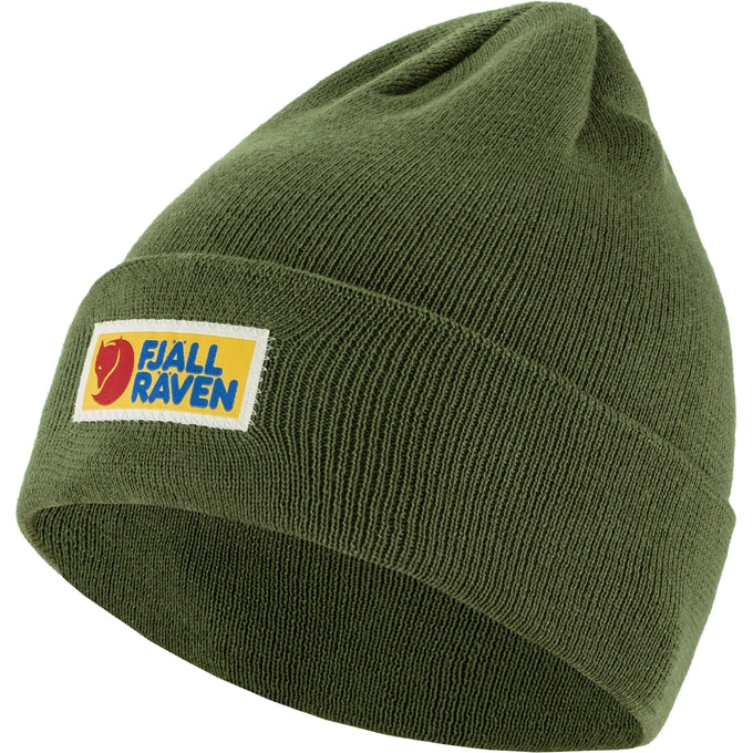Fjallraven Vardag Classic Beanie - Warm Winter Hat for Men & Women, Olive Green, Soft Acrylic Knit - Perfect for Skiing, Hiking & Outdoor Activities