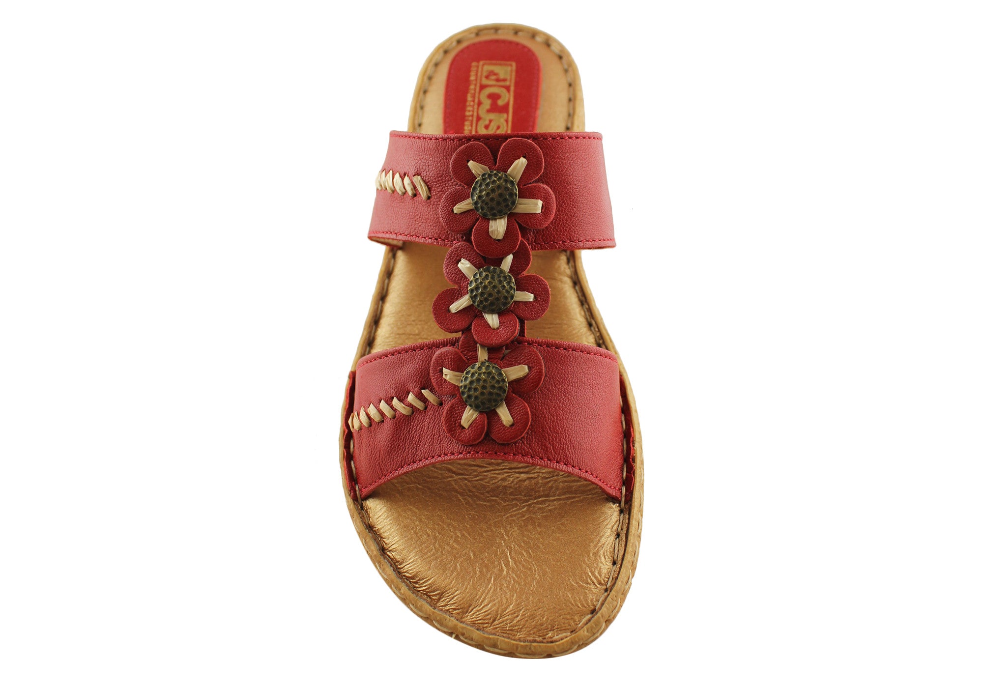 Country Jacks C391 Women's Comfort Sandals - Italian Made Leather Summer Sandals for Walking, Travel & Beach Vacations