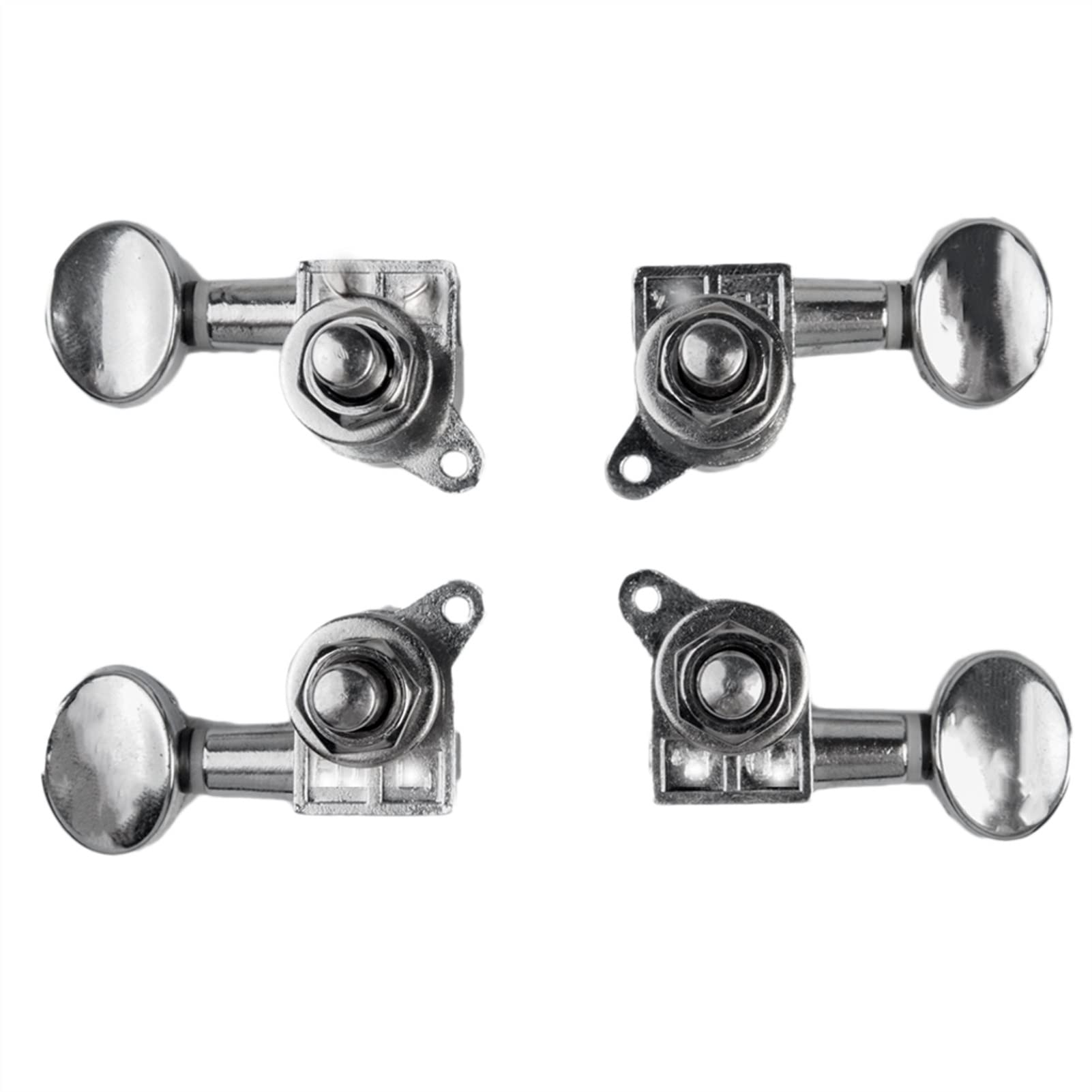 4-Pack Ukulele Tuning Pegs - 2 Left & 2 Right Machine Heads with Buttons for DIY Guitar Repair | Perfect for Ukulele Maintenance, String Replacement & Instrument Upgrades