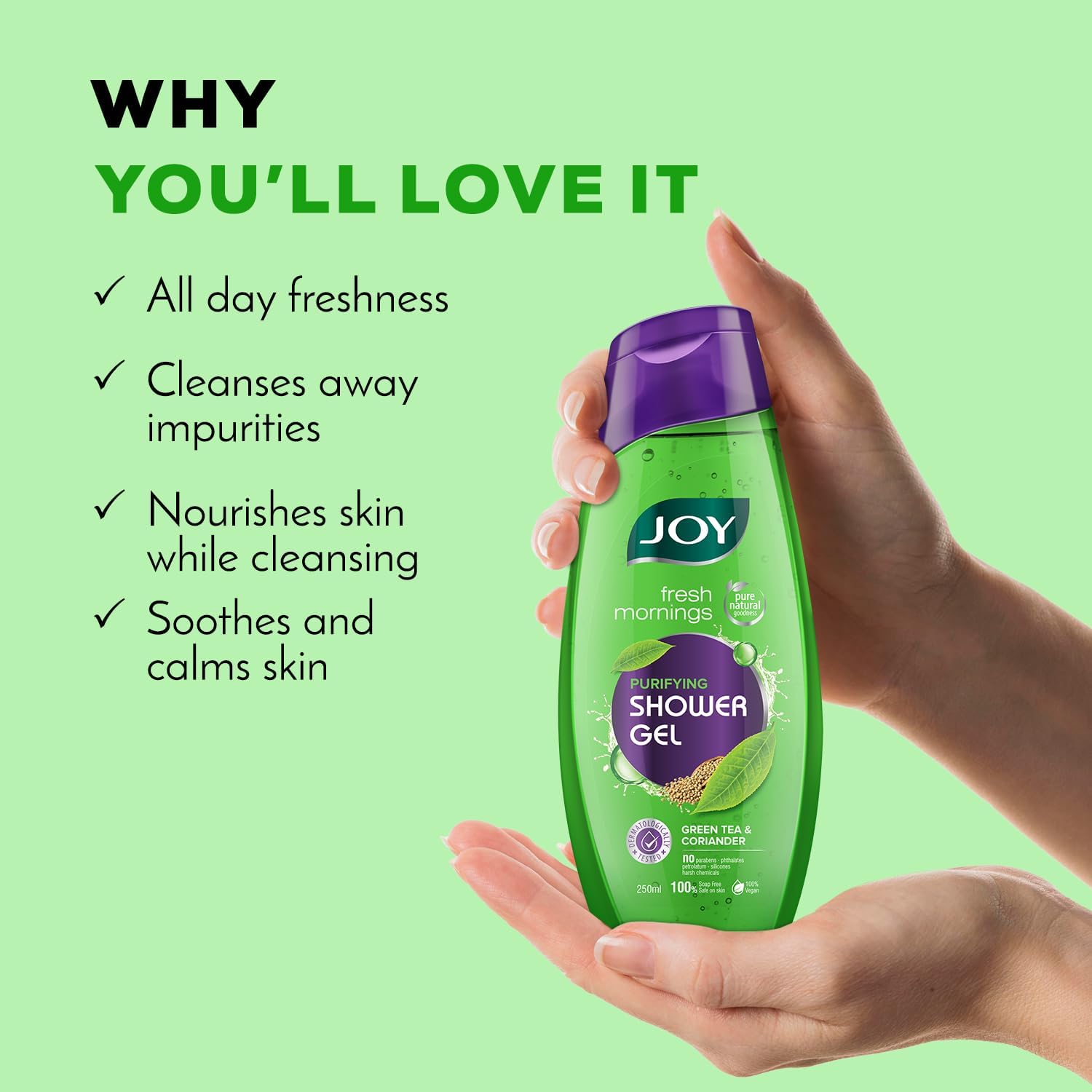 Fresh Mornings Purifying Shower Gel & Body Wash - 8.45 Fl Oz (250ml) | Hydrating & Refreshing Cleanser for Men & Women | Perfect for Daily Use & Gym Recovery