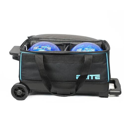 ELITE Basic Double Roller Aqua Bowling Bag - Water Resistant Bowling Tote with Wheels for Men & Women - Perfect for League Games, Tournaments & Practice Sessions
