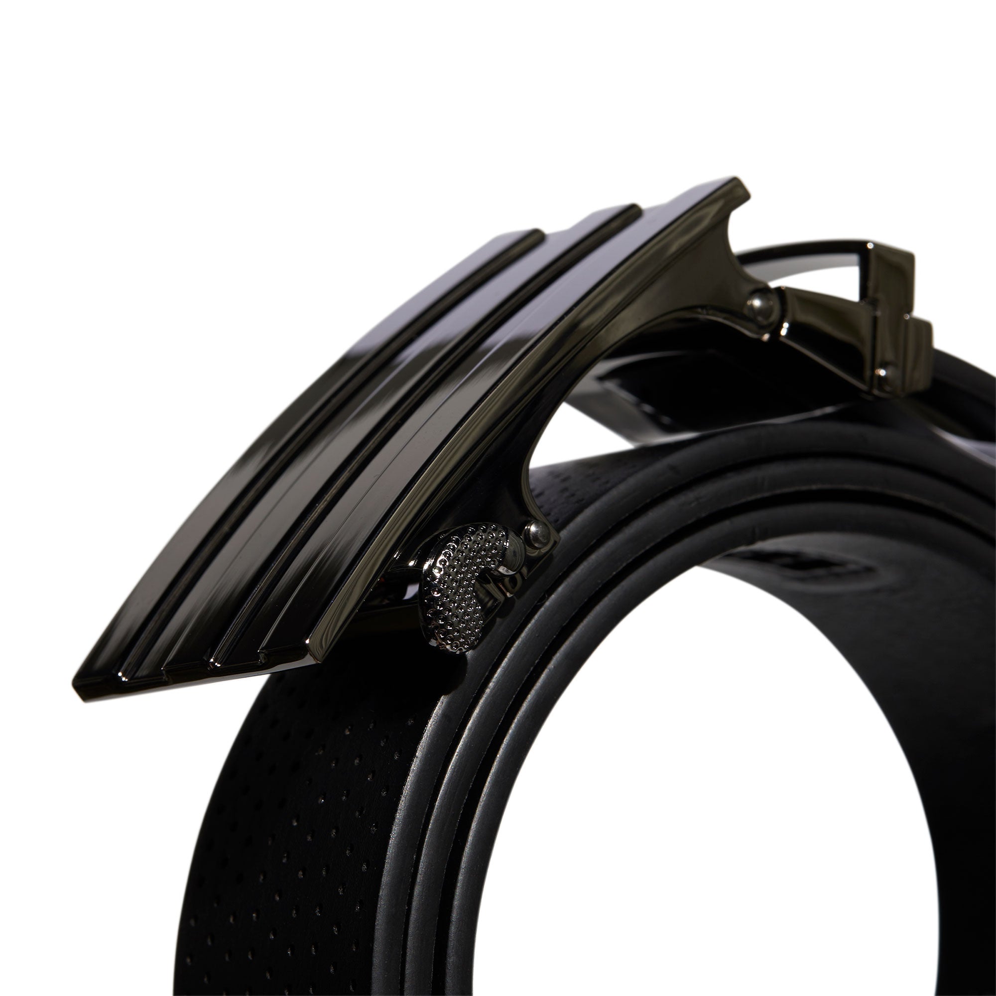 Adidas Men's Three Stripes No Hole Black Golf Belt - Stylish & Comfortable for Golf, Casual & Business Wear
