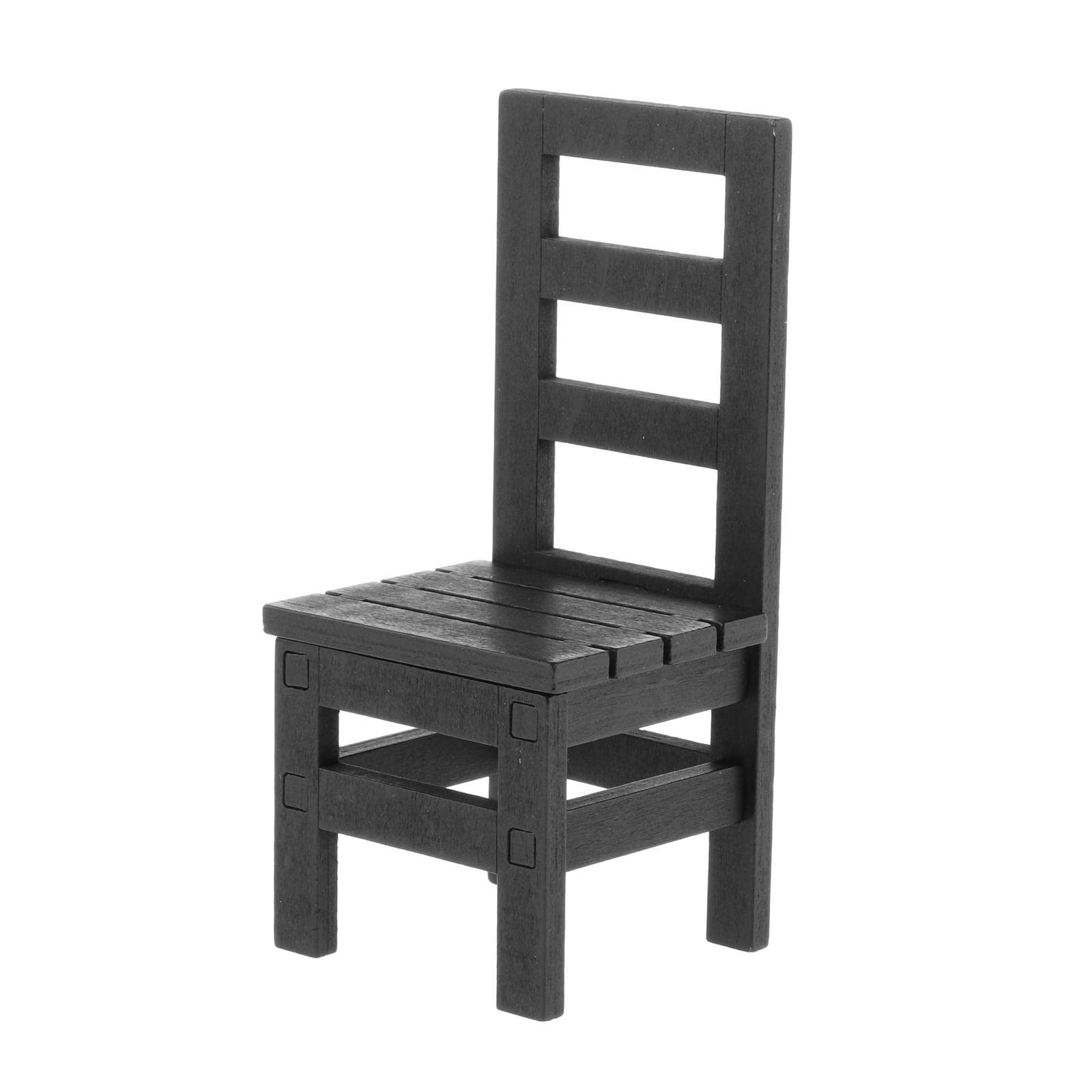 Milageto 1/6 Scale Wooden Desk & Chair Set - DIY Assembled Miniature Furniture for Dollhouse, Action Figures & Model Display - Perfect for Collectors, Diorama and Home Decoration