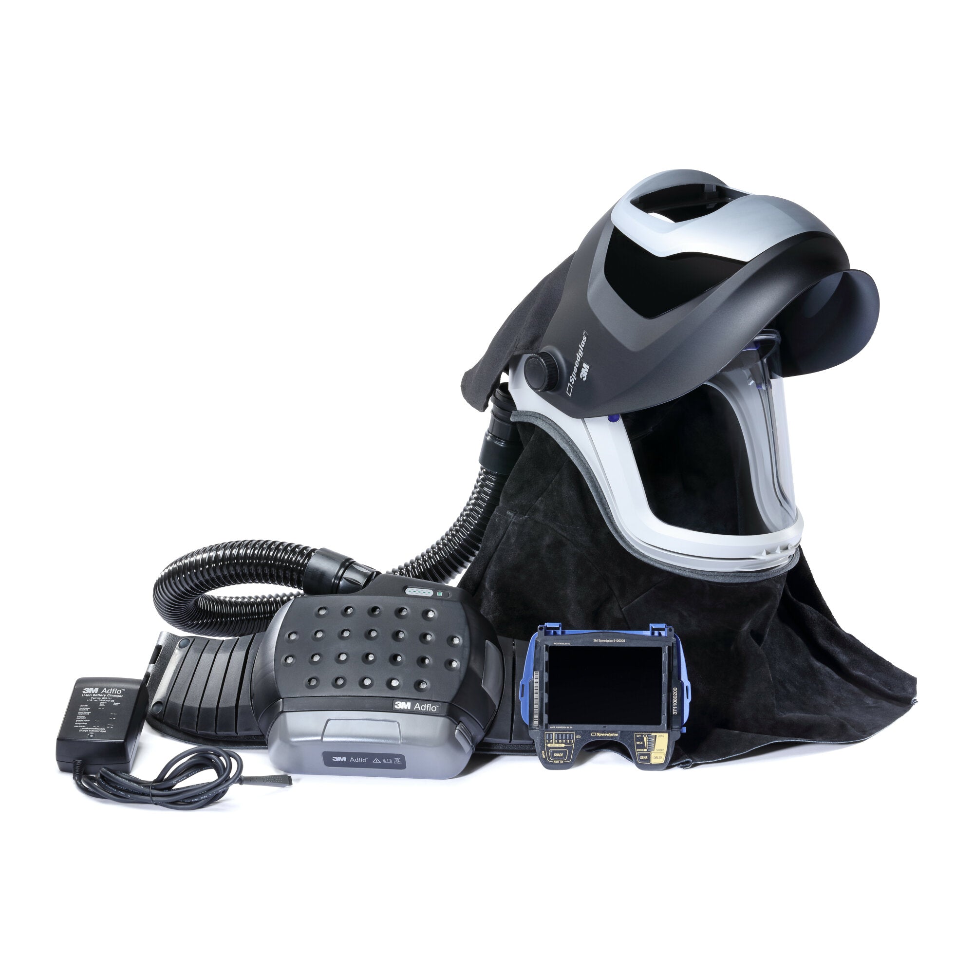 3M Adflo PAPR & Versaflo M Series Welding Helmet Kit with Speedglas Shield - Respiratory Protection for Industrial Welding & Metalworking