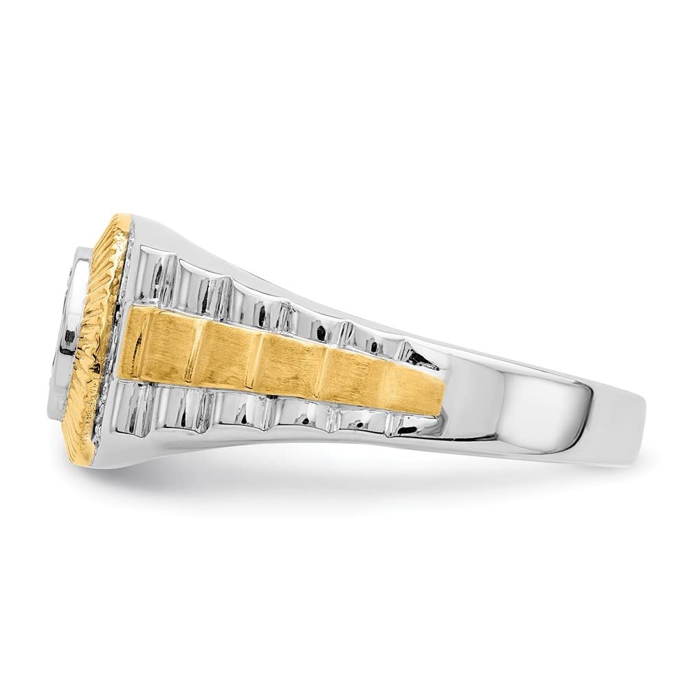 10K Two-Tone Gold Lab-Grown Diamond Engagement & Wedding Ring Set for Women – Perfect for Proposals, Anniversaries, and Bridal Jewelry Gifts