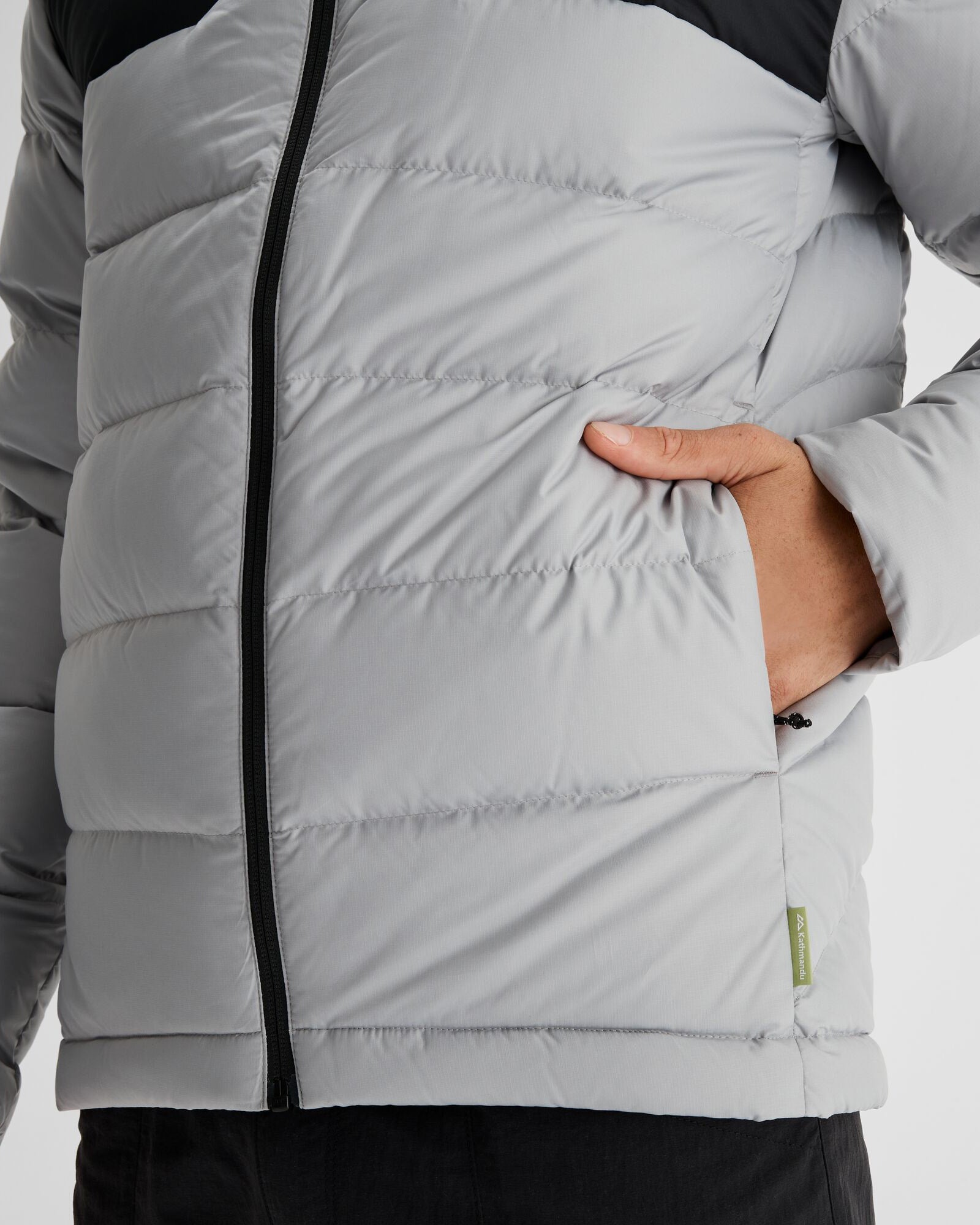 Men's Epiq Down Jacket - Steel Grey & Black | Winter Warm Puffer Coat for Outdoor Activities & Casual Wear