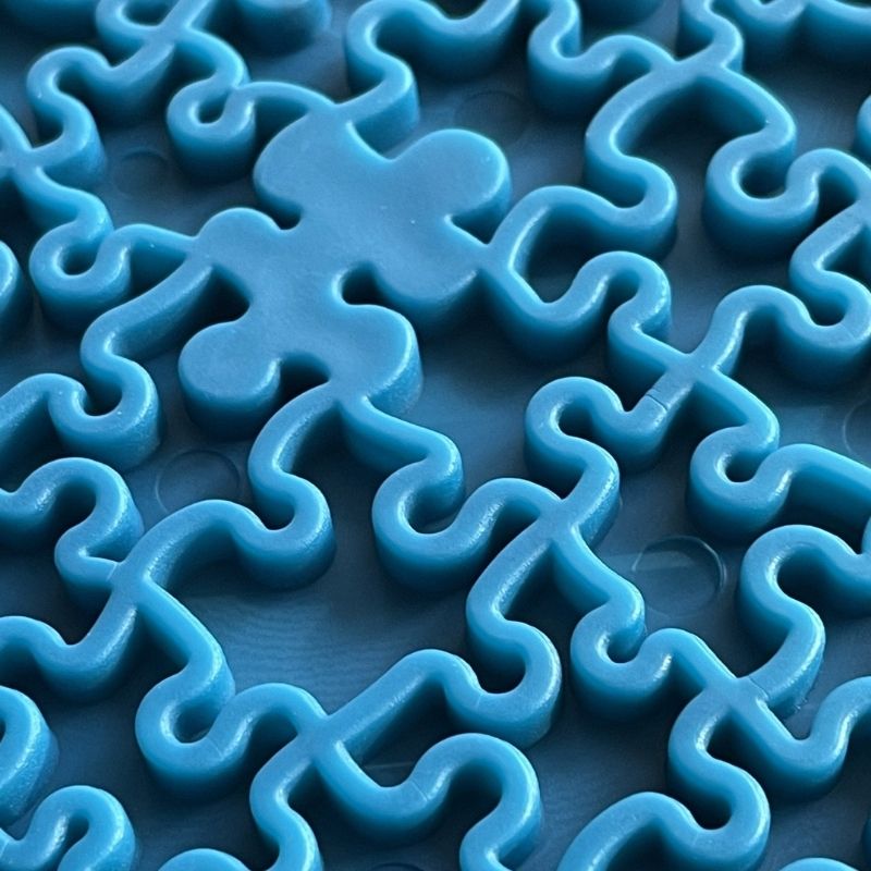 Sodapop Jigsaw Puzzle Dog Enrichment Mat - Blue Interactive Feeding Mat for Dogs, Slow Feeder & Mental Stimulation Toy - Perfect for Mealtime, Training, and Boredom Relief