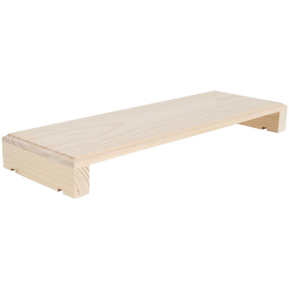 Modular Wine Rack Top Shelf - Natural Wood 16 Bottle Storage Organizer for Kitchen, Dining Room or Wine Cellar