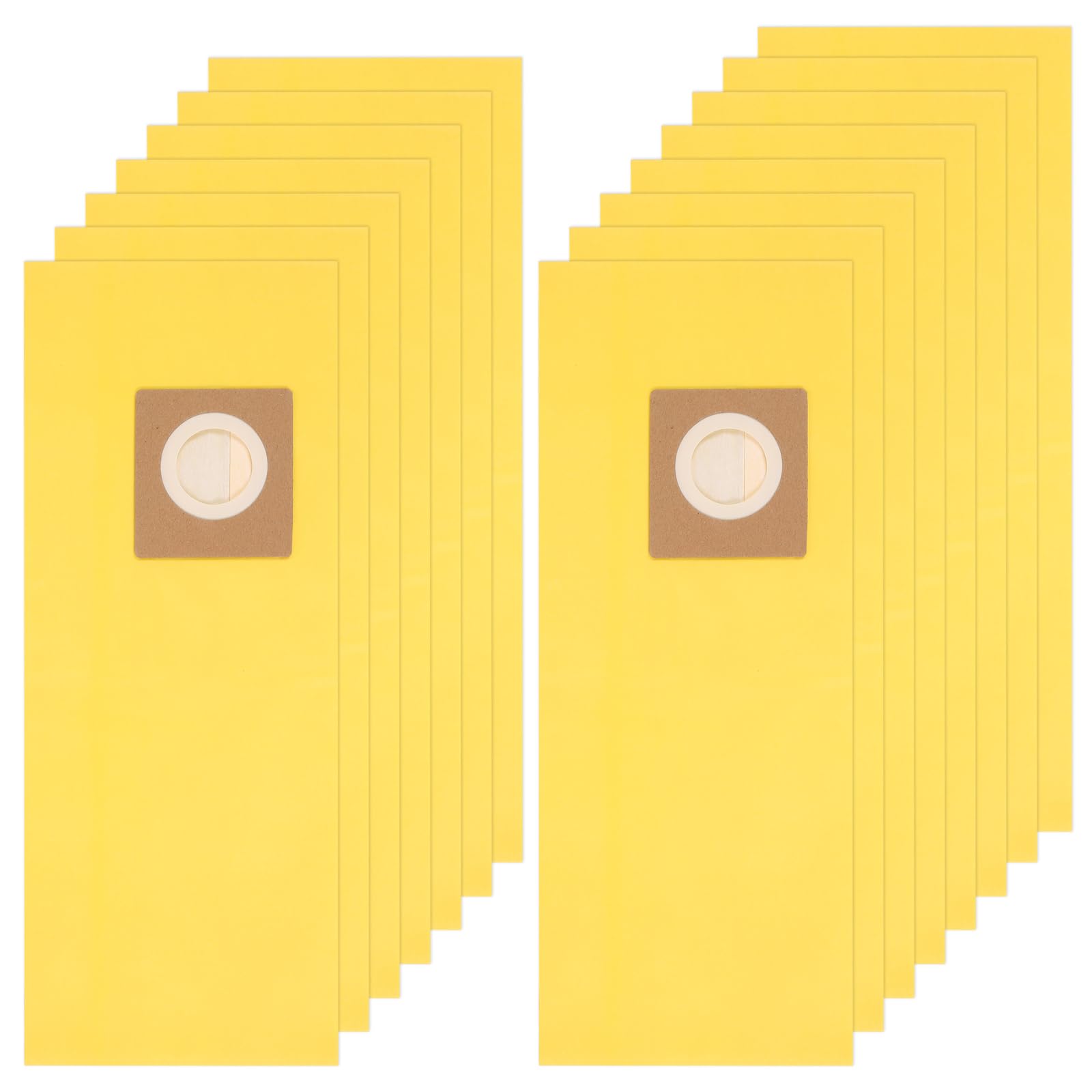 15 Pack AH10243 Disposable Vacuum Bags - Compatible with Hoover Commercial CU2, CH54013, CH54015, CH54113, CH54115 Vacuum Cleaners - Replacement for Part AH10243 (Yellow) - Ideal for Office, Hotel & Commercial Cleaning