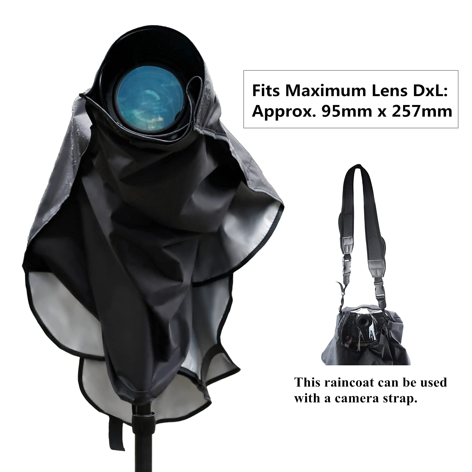 2 Pack Waterproof Camera Rain Cover - Large Size DSLR/SLR Protection for Outdoor Photography in Rain, Snow & Harsh Weather