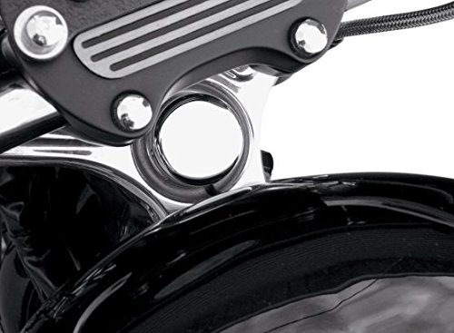 Chrome Steering Stem Bolt Cover for Harley Davidson 1987-1988 XL Sportster & 1999-2017 FXD Models with 39mm Forks - Orange Cycle Parts - Perfect for Custom Bike Upgrades and Maintenance