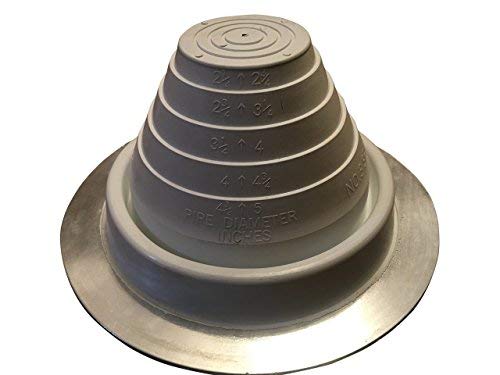 EAGLE 1 EPDM Flexible Roofing Pipe Flashing Boots - Adjustable Roof Pipe Jack Boot with Round Base for Leak Protection (Standard White, 3