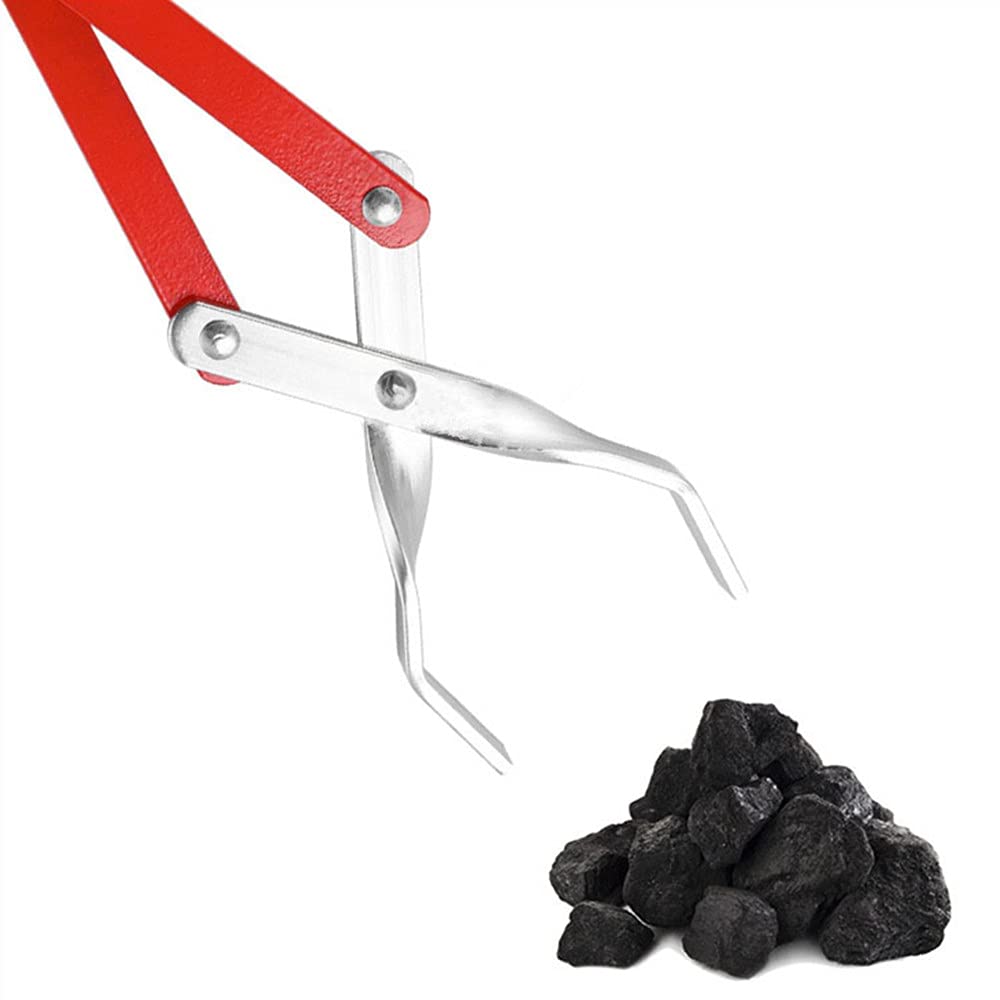 Fireplace Tongs Set of 2 - Heavy Duty Fire Pit Tools for Camping, BBQ, Grill & Outdoor Fireplace - Perfect for Marshmallow Roasting, Log Adjusting & Ash Cleaning