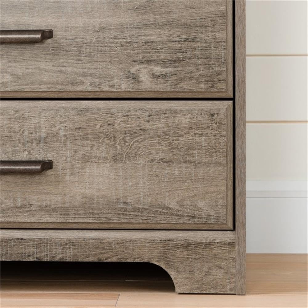Rustic Wood Nightstand with 3 Drawers - Small Bedside Table for Bedroom, Light Brown Finish | Perfect for Bedroom Storage, Reading Nook & Apartment Decor