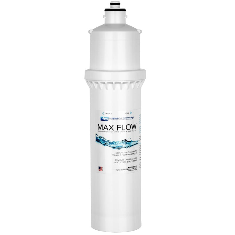 EWS F.SET.SS 2.5 Stainless Steel Water Filter Replacement - High Max Flow for Home & Commercial Use - Perfect for Refrigerators, Under Sink Filtration, and Industrial Water Systems
