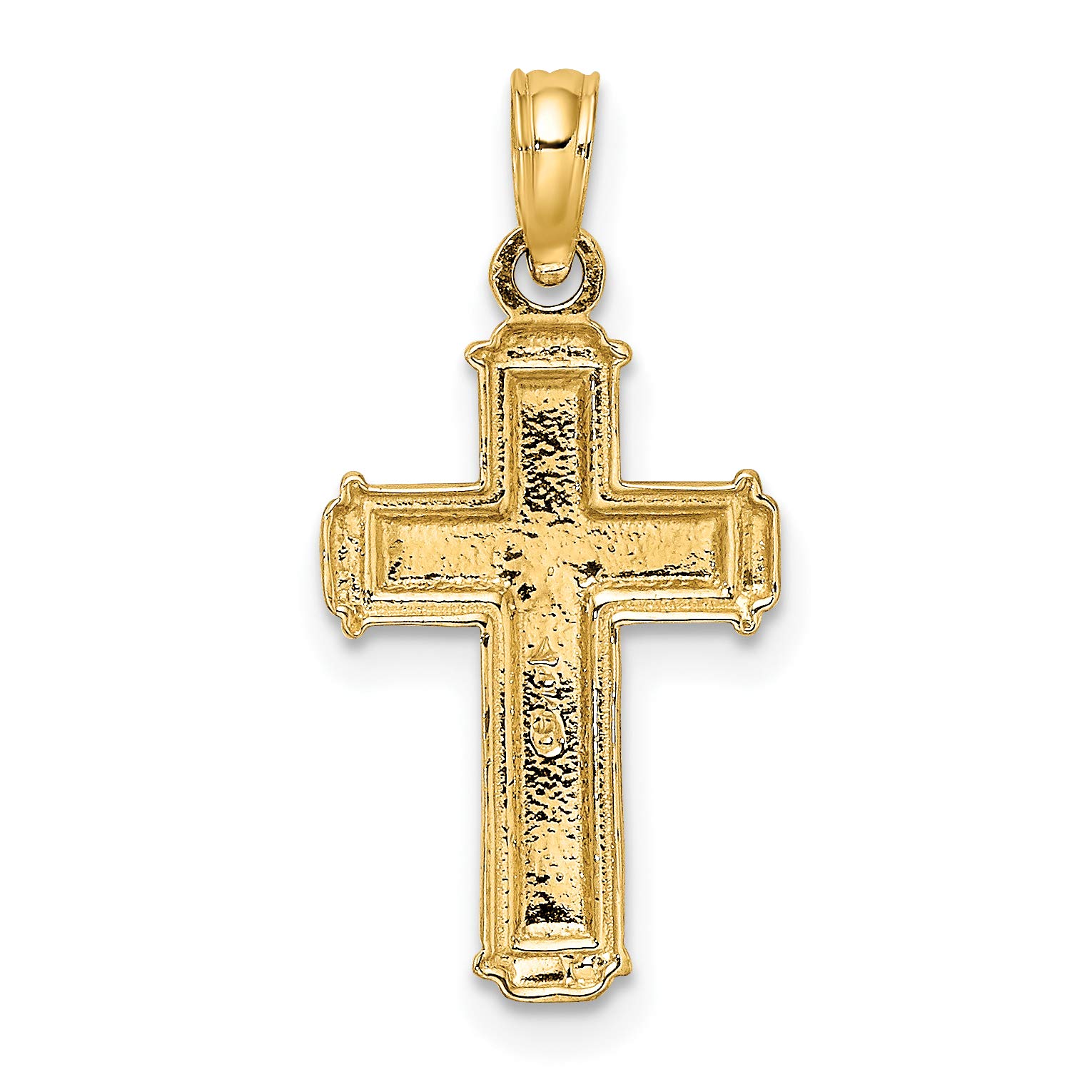 14K Solid Yellow Gold Jesus Christ Crucifix Cross Necklace - Religious Pendant for Men & Women - Perfect for Baptism, First Communion, Confirmation & Daily Faith Jewelry