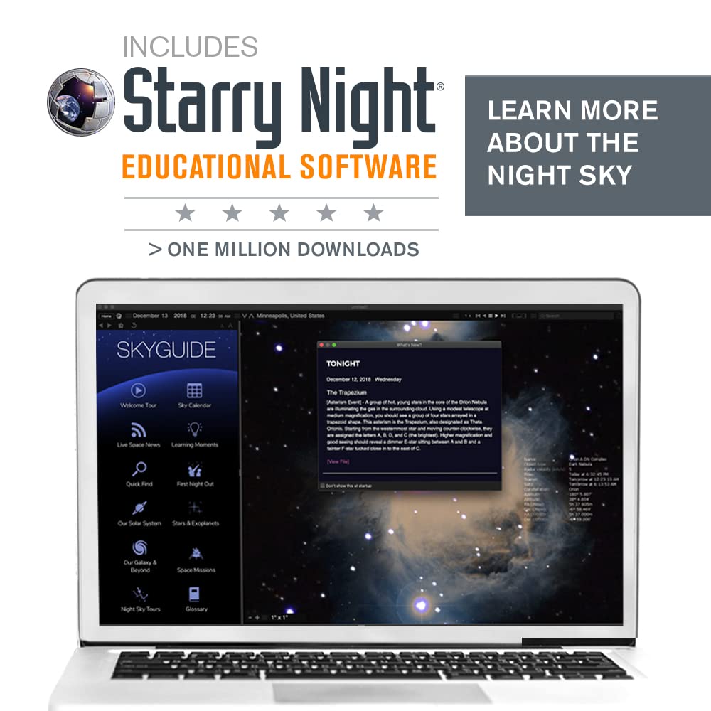 Celestron StarSense Explorer LT 80AZ Smartphone-Compatible Telescope with App for Stargazing - Find Stars, Planets & Galaxies Easily - Works with iPhone & Android - Perfect for Backyard Astronomy & Night Sky Exploration