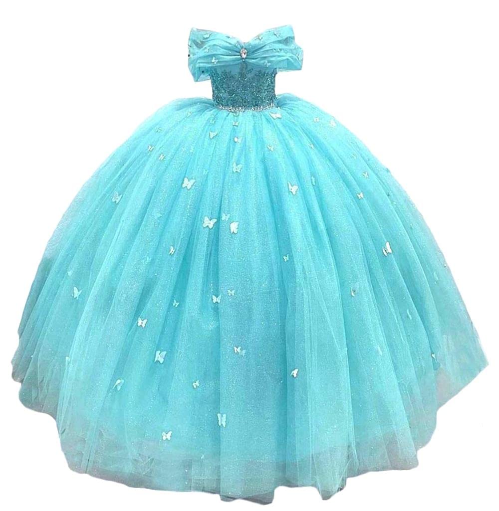 Elegant Off Shoulder Quinceanera Dress for Women - Long Prom Party Ball Gown Formal Evening Dress for Weddings, Graduations & Special Occasions