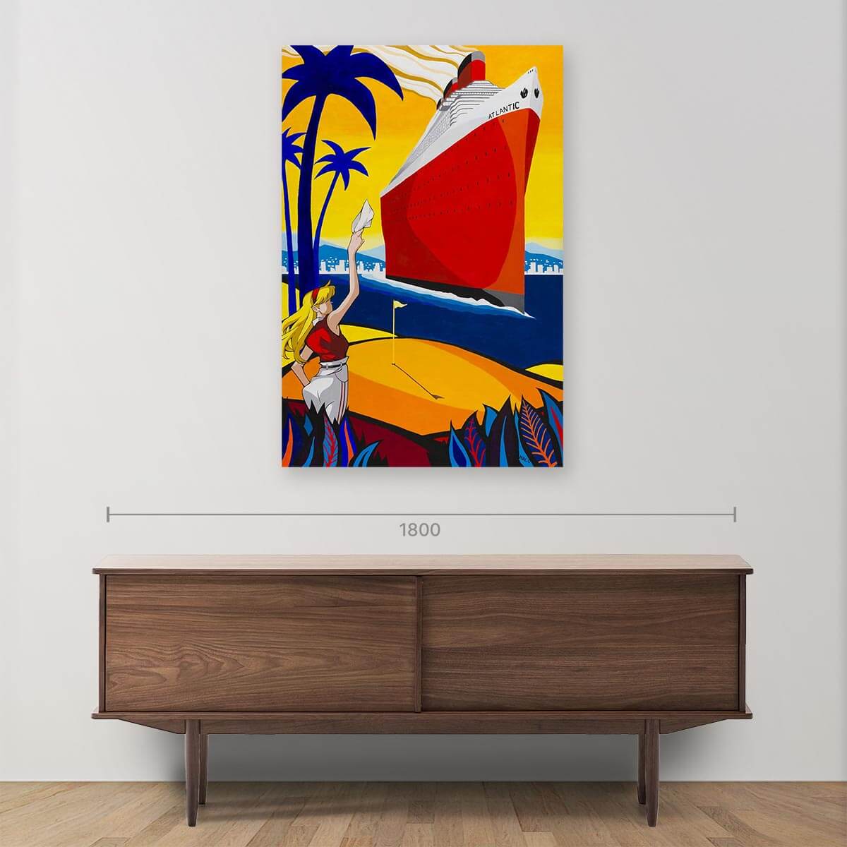 Atlantic Acrylic on Canvas - Premium Hand-Painted Wall Art for Home & Office Decor - Perfect for Living Room, Bedroom, or Gift Giving
