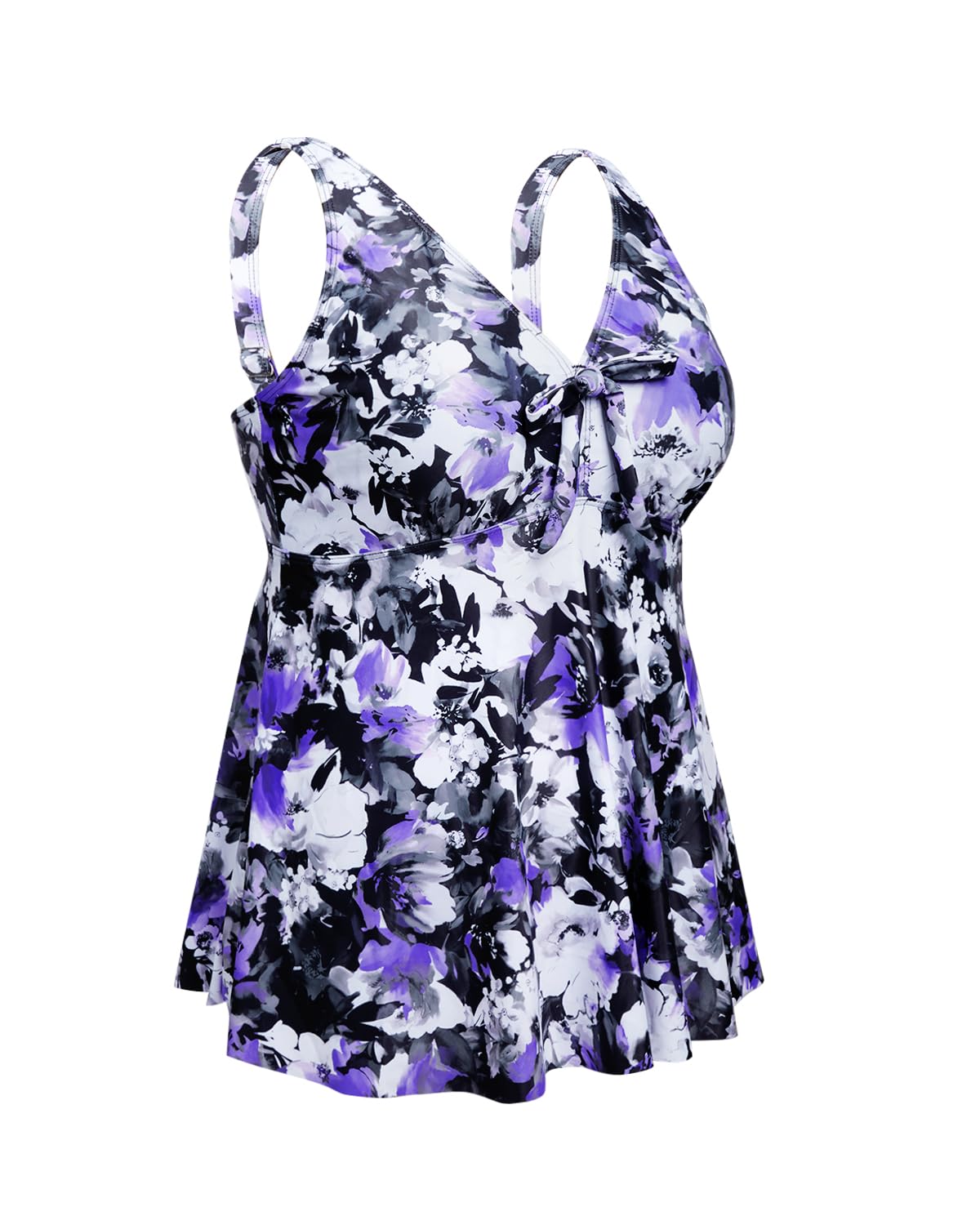 Yonique Plus Size Tankini Tops for Women - Flowy Long Swimwear Tops Modest Bathing Suits | Perfect for Beach Vacations, Pool Parties & Summer Getaways