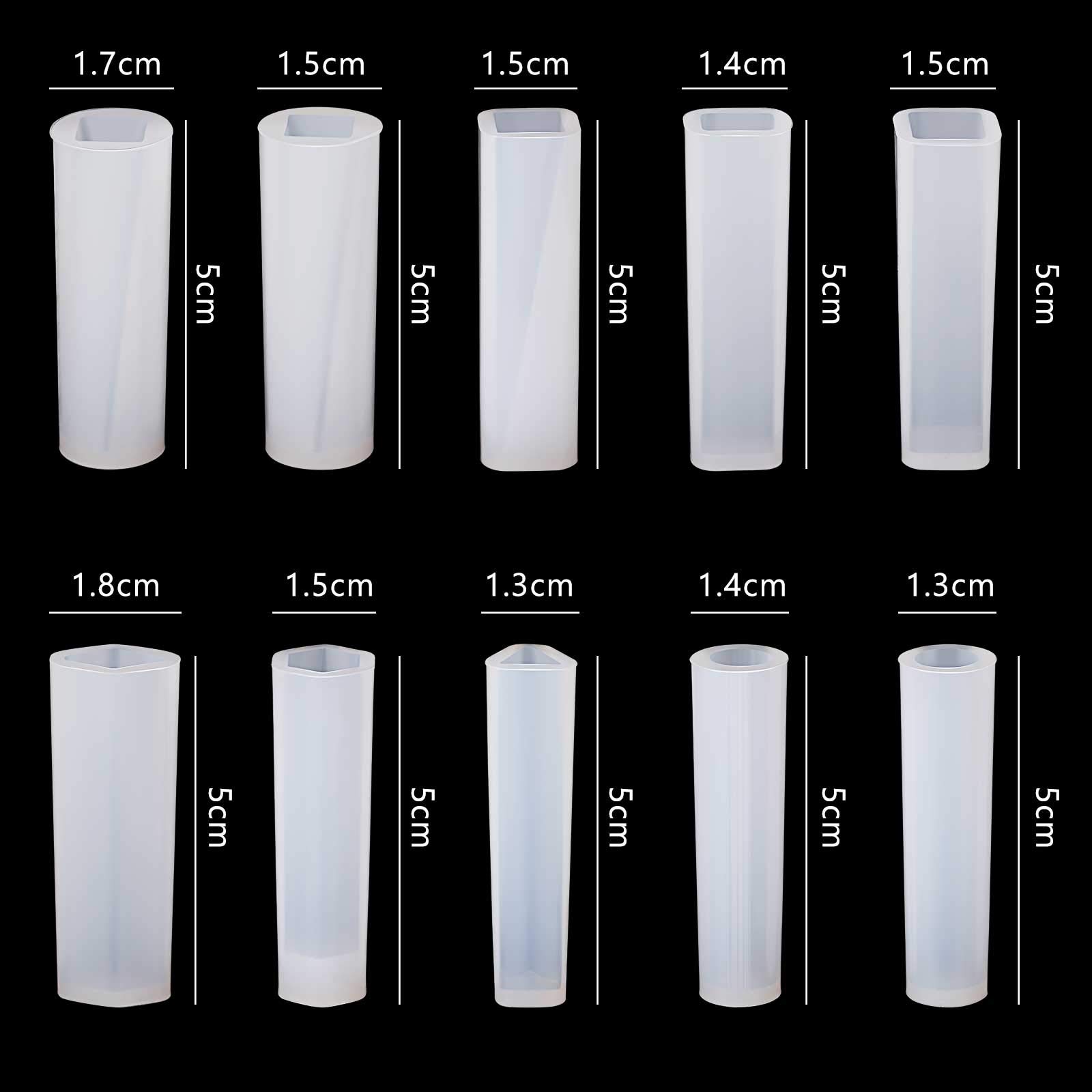 10 Styles Silicone Pendulum Resin Molds for DIY Epoxy Quartz Crystal Gemstone Jewelry Making - Multi-Facet Pendant Molds for Handmade Crafts, Necklaces & Home Decorations (Perfect for Spiritual Healing, Meditation & Gift Giving)