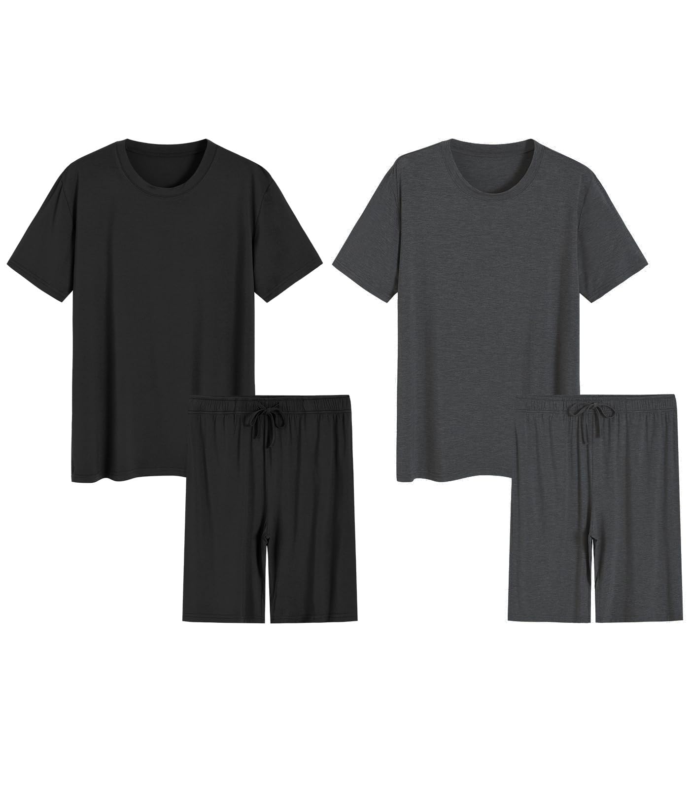 Men's Soft & Comfy Viscose Pajama Shorts Set - Breathable Sleepwear for Summer Nights, Lounge Wear at Home