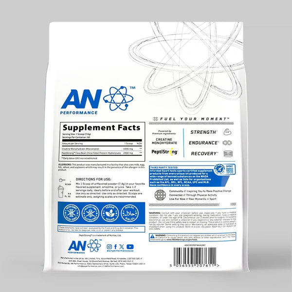 Applied Nutrition Creatine + Peptide Supplement 444g - Muscle Recovery & Strength Boost for Athletes & Fitness Enthusiasts