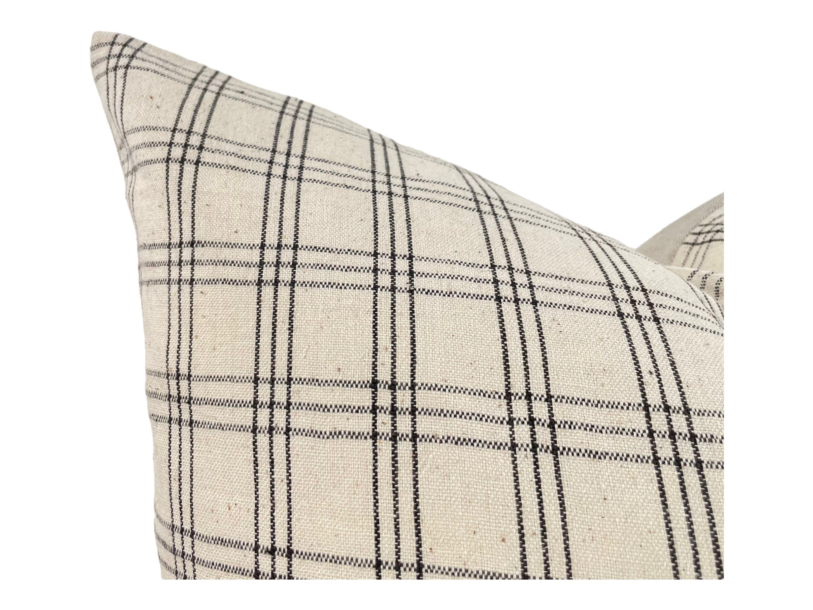 Premium Norwalk Plaid Pillow Cover - Stylish Designer Cushion Case for Sofa, Bed & Home Decor - Soft & Durable Throw Pillow Cover for Living Room, Bedroom & Office
