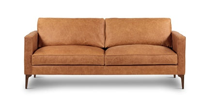Premium Mateo Genuine Leather Sofa - Modern Luxury Living Room Furniture for Home & Office - Comfortable & Durable Leather Couch for Relaxing, Entertaining & Stylish Decor