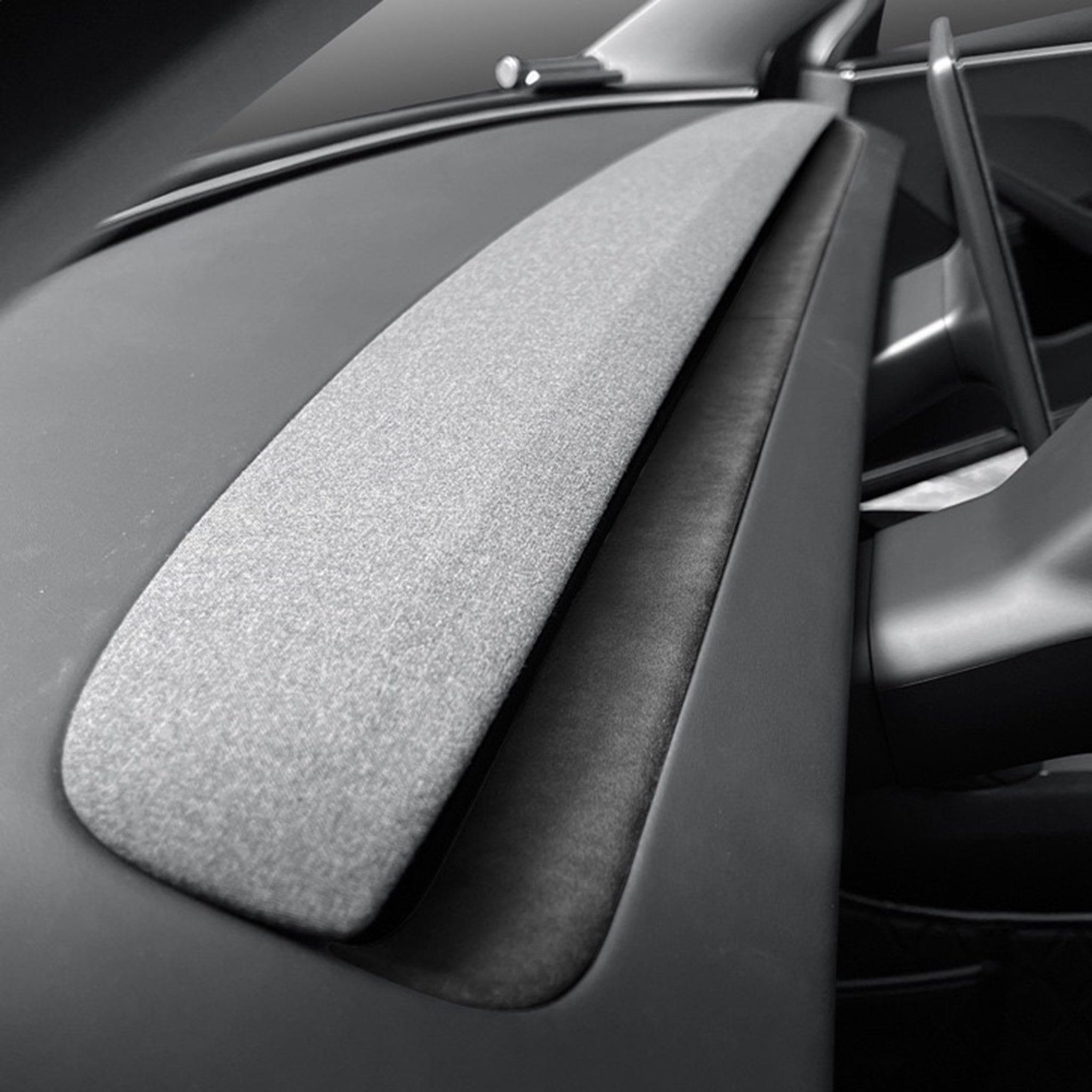 Tesla Alcantara Dash Trim Cover for 2024+ Model 3 Highland & 2025+ Model Y Juniper - Premium Interior Upgrade (2-Piece Set) - Perfect for Luxury Car Protection & Stylish Enhancement