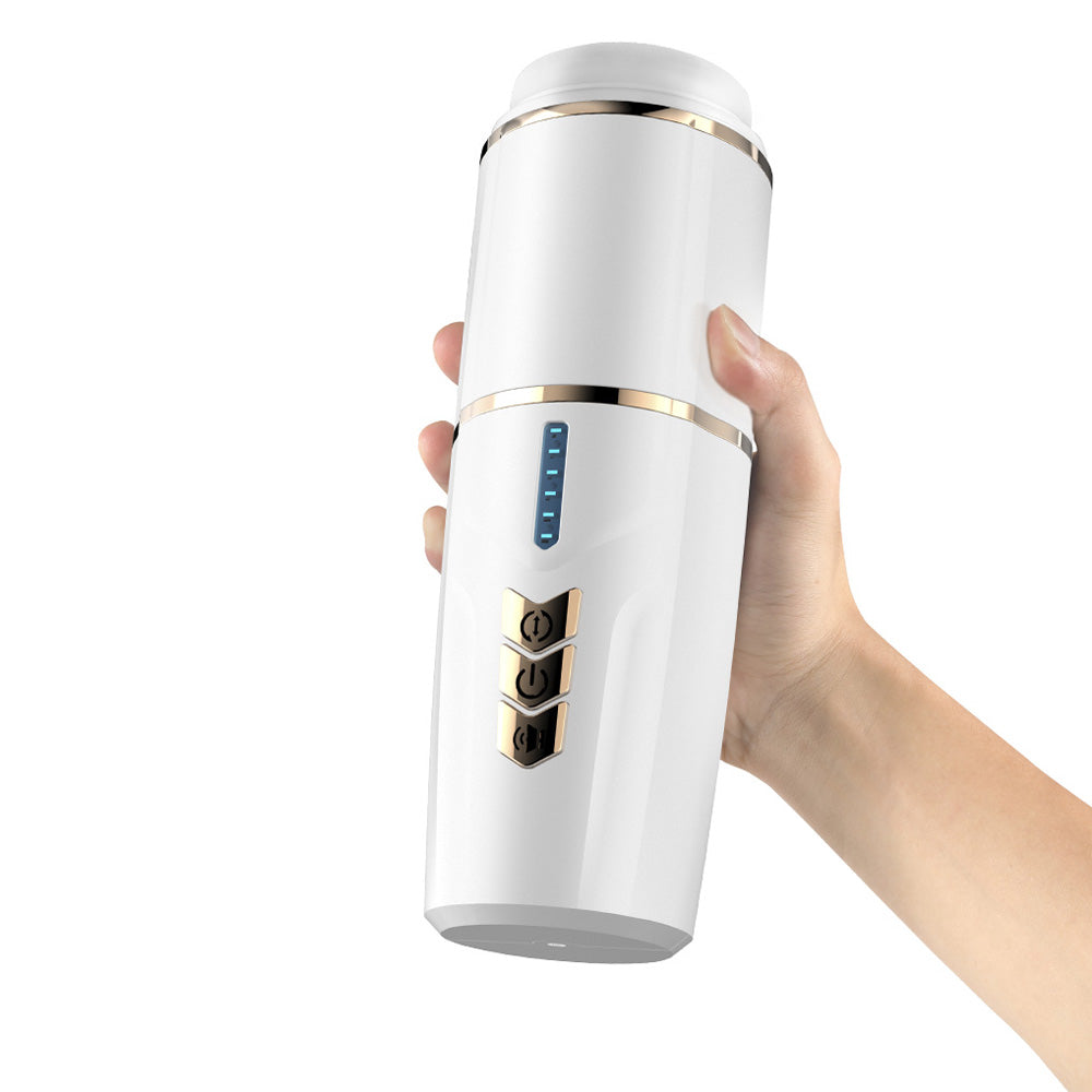 Kimi Cup Thrusting Rotating Moaning Male Masturbator with Strong Suction Mount - Realistic Adult Toy for Solo Pleasure & Couples Play