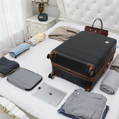 Brickell 3-Piece Expandable Retro Luggage Set - Vintage Style Suitcase with Spinner Wheels for Travel, Business Trips & Vacations | Carry-On, Medium & Large Check-In Luggage Collection