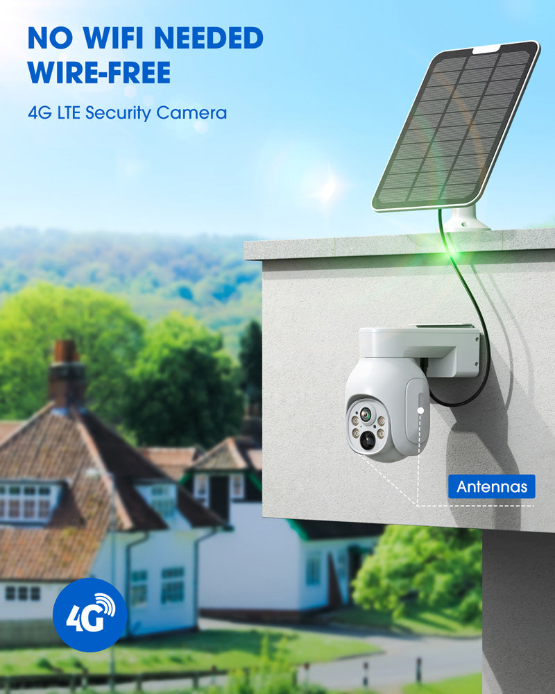 Campark SC12 3MP Outdoor Wireless 4G LTE Cellular Security Camera - No WiFi Needed, Solar Powered with SIM Card Included - Ideal for Remote Monitoring, Farm Security & Off-Grid Property Protection