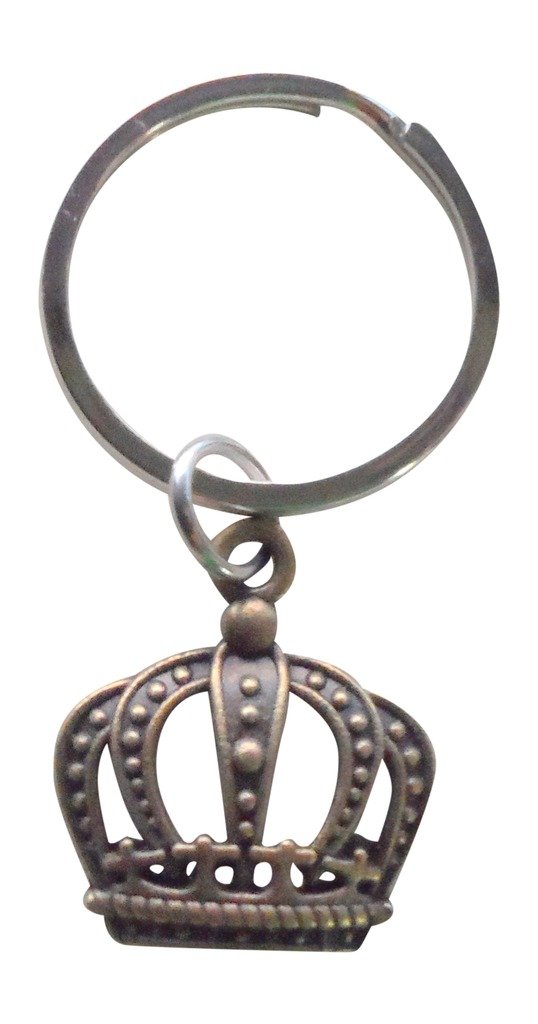 Bronze King Crown Keychain - Elegant Royalty Inspired Key Ring for Men & Women - Perfect for Gifts, Home Decor, and Party Favors